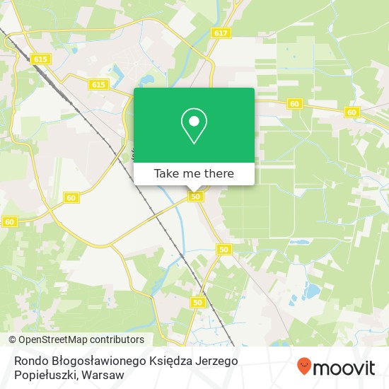 Rondo Błogosławionego Księdza Jerzego Popiełuszki map