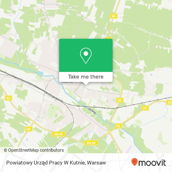 Powiatowy Urząd Pracy W Kutnie map