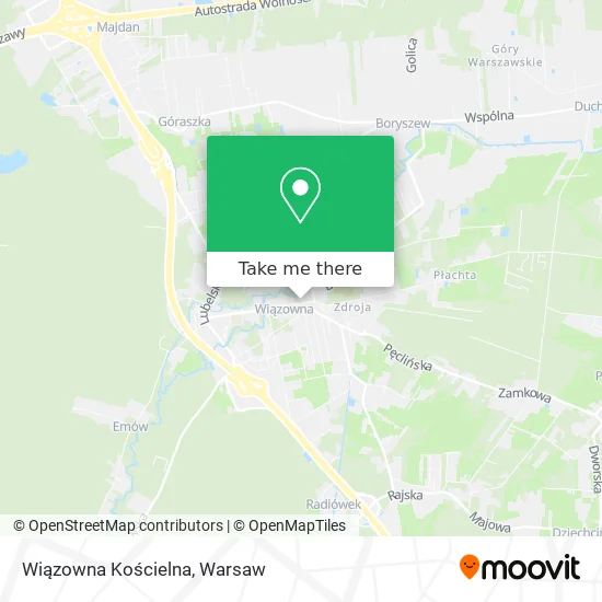 Wiązowna Kościelna map
