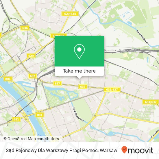 Sąd Rejonowy Dla Warszawy Pragi Północ map