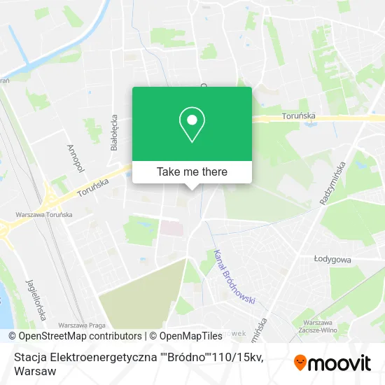 Карта Stacja Elektroenergetyczna ""Bródno""110 / 15kv