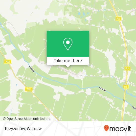 Krzyżanów map