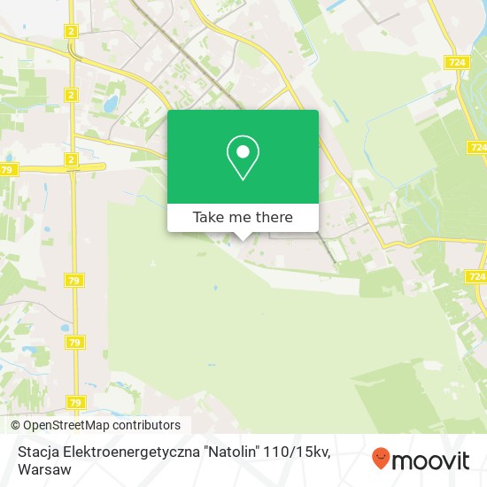 Stacja Elektroenergetyczna "Natolin" 110 / 15kv map