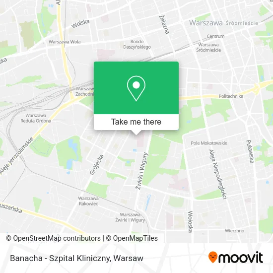 Banacha - Szpital Kliniczny map