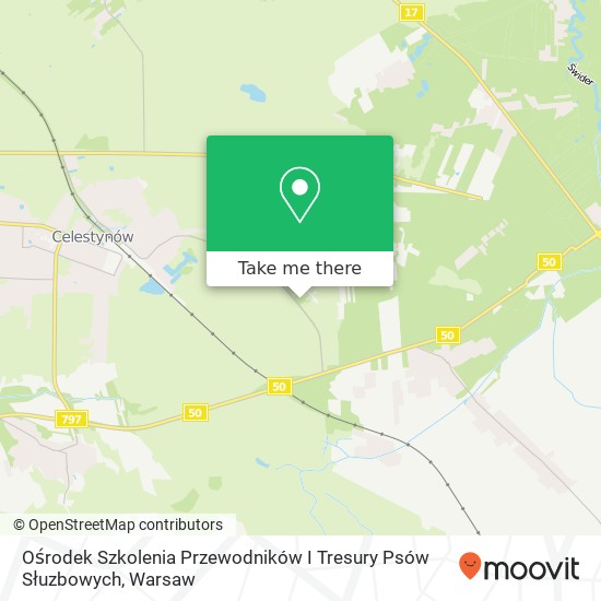 Ośrodek Szkolenia Przewodników I Tresury Psów Słuzbowych map