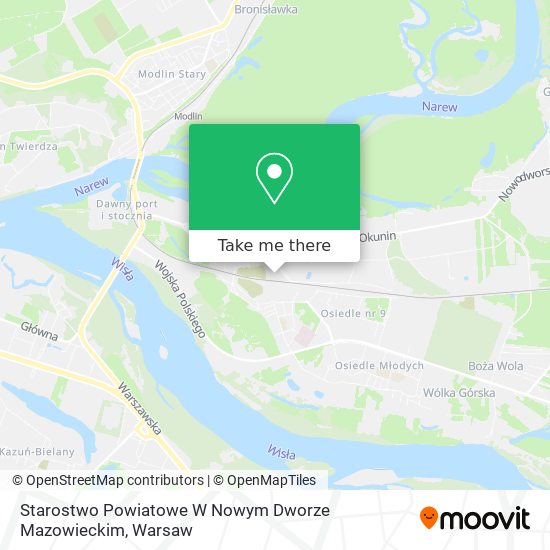 Starostwo Powiatowe W Nowym Dworze Mazowieckim map