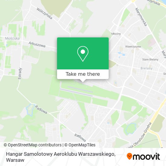 Hangar Samolotowy Aeroklubu Warszawskiego map