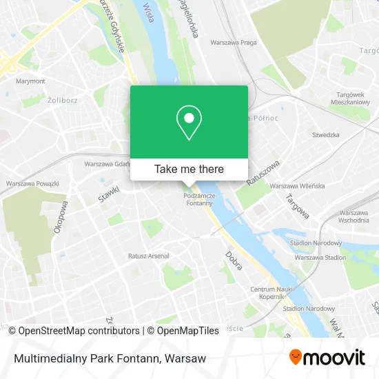 Карта Multimedialny Park Fontann