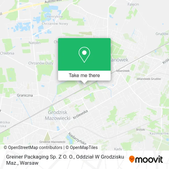 Greiner Packaging Sp. Z O. O., Oddział W Grodzisku Maz. map