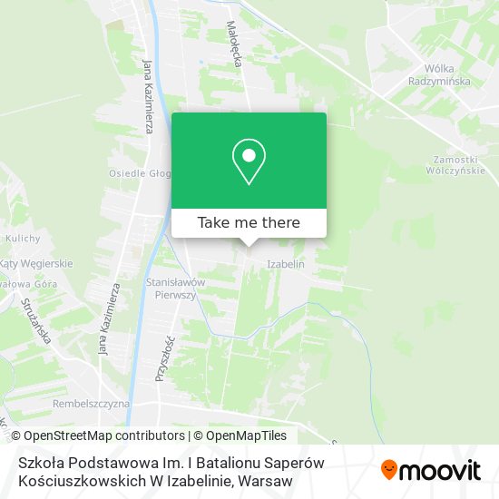 Szkoła Podstawowa Im. I Batalionu Saperów Kościuszkowskich W Izabelinie map