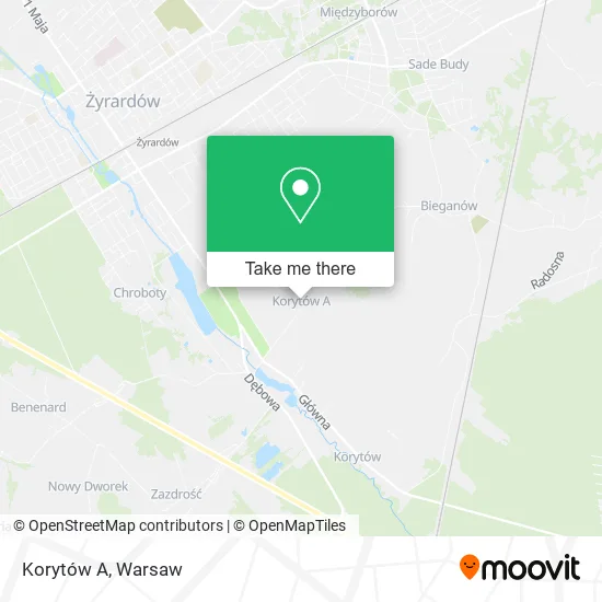Korytów A map