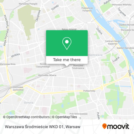 Карта Warszawa Środmieście WKD 01