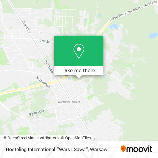 Hosteling International ""Wars I Sawa"" map