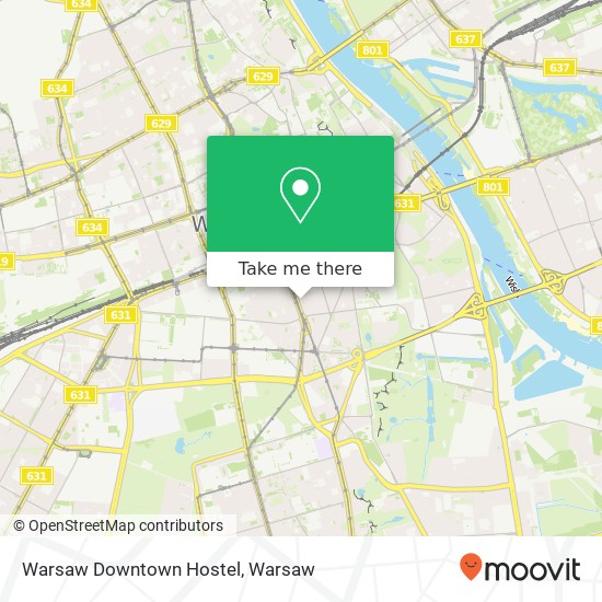 Warsaw Downtown Hostel map