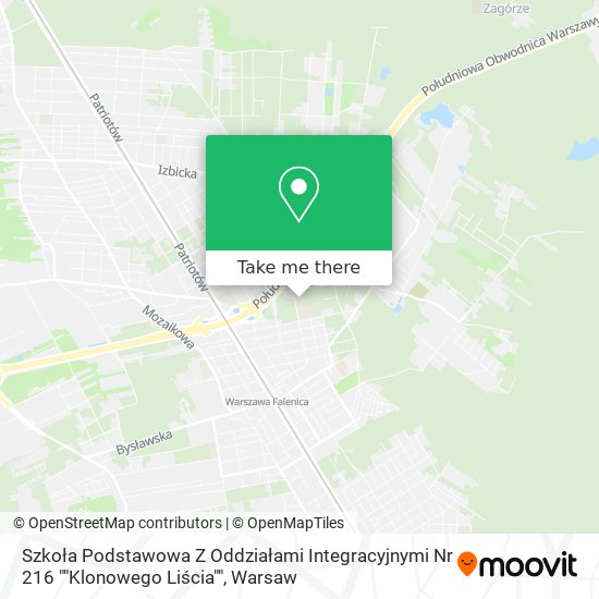 Szkoła Podstawowa Z Oddziałami Integracyjnymi Nr 216 ""Klonowego Liścia"" map