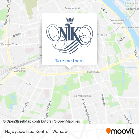 Najwyższa Izba Kontroli map