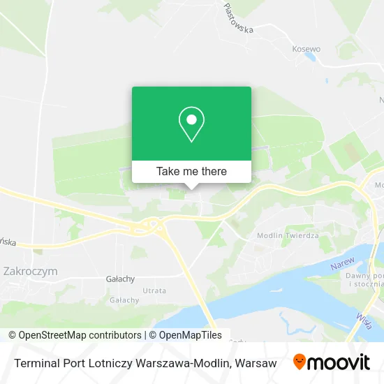 Карта Terminal Port Lotniczy Warszawa-Modlin