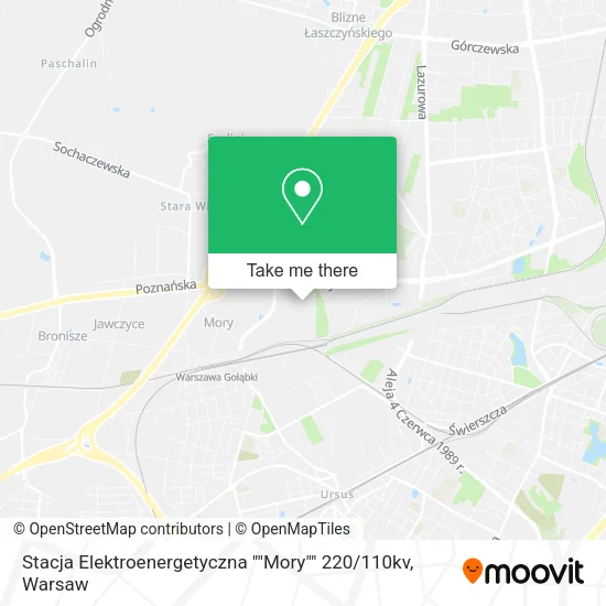 Карта Stacja Elektroenergetyczna ""Mory"" 220 / 110kv