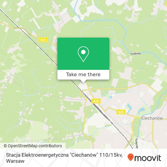 Stacja Elektroenergetyczna "Ciechanów" 110 / 15kv map