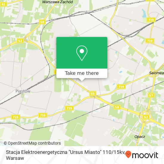 Stacja Elektroenergetyczna "Ursus Miasto" 110 / 15kv map