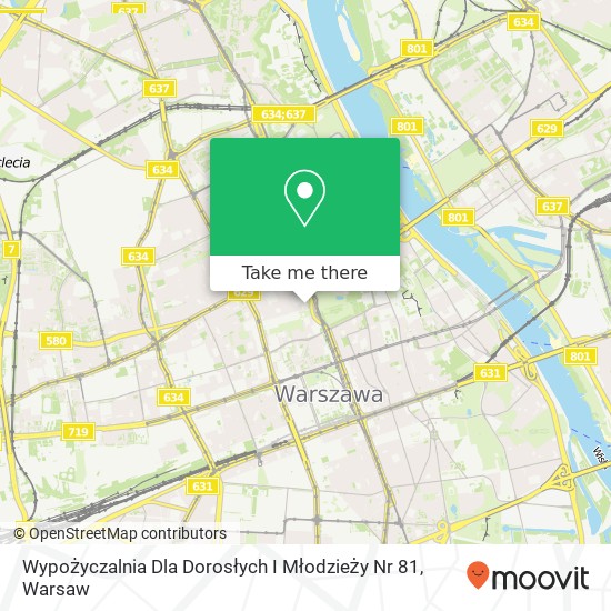 Wypożyczalnia Dla Dorosłych I Młodzieży Nr 81 map