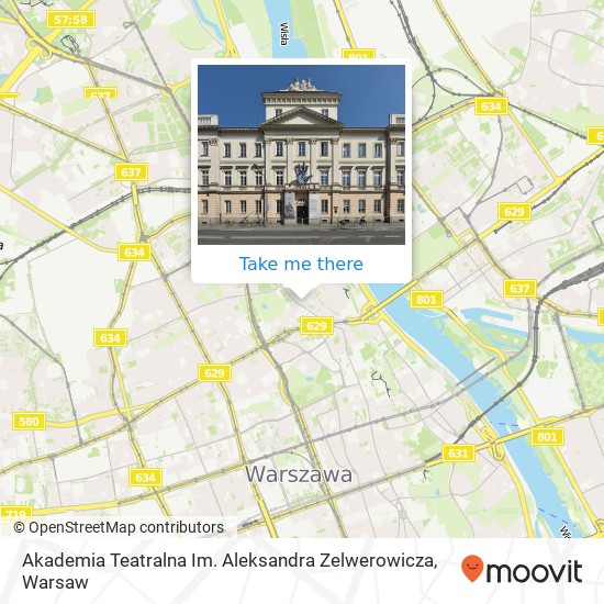 Akademia Teatralna Im. Aleksandra Zelwerowicza map