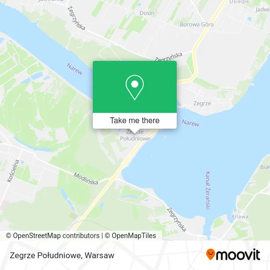 Zegrze Południowe map