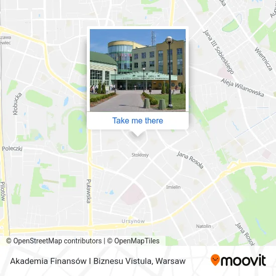 Akademia Finansów I Biznesu Vistula map