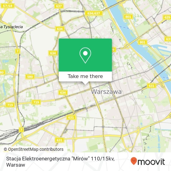 Stacja Elektroenergetyczna "Mirów" 110 / 15kv map