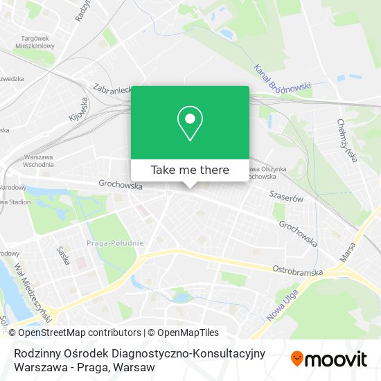 Карта Rodzinny Ośrodek Diagnostyczno-Konsultacyjny Warszawa - Praga