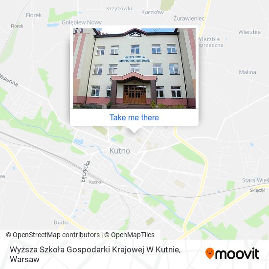 Карта Wyższa Szkoła Gospodarki Krajowej W Kutnie