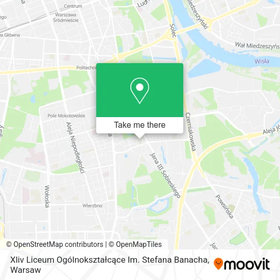 Xliv Liceum Ogólnokształcące Im. Stefana Banacha map