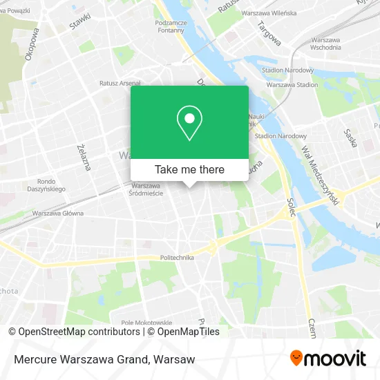 Карта Mercure Warszawa Grand