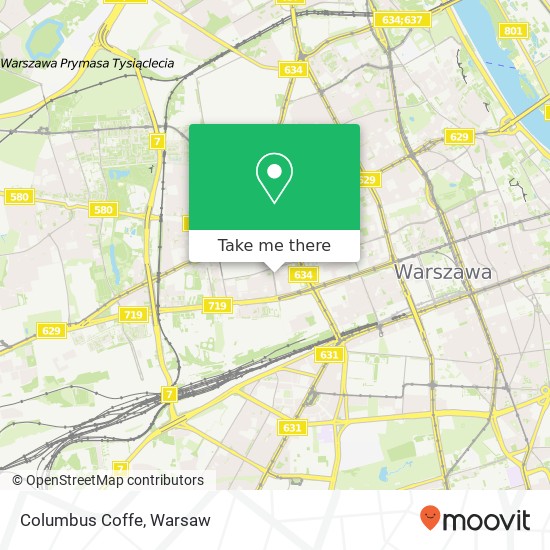 Columbus Coffe map