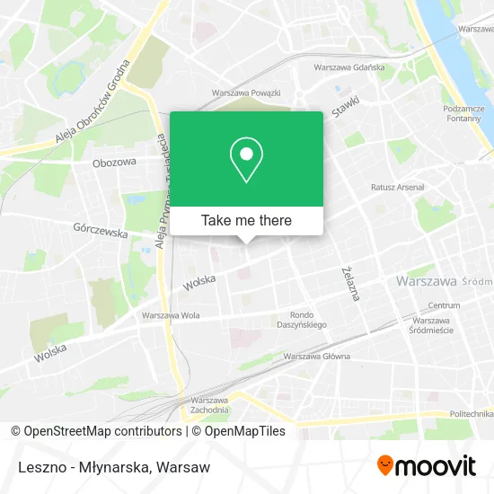 Leszno - Młynarska map