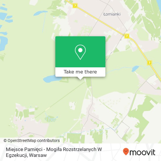 Miejsce Pamięci - Mogiła Rozstrzelanych W Egzekucji map