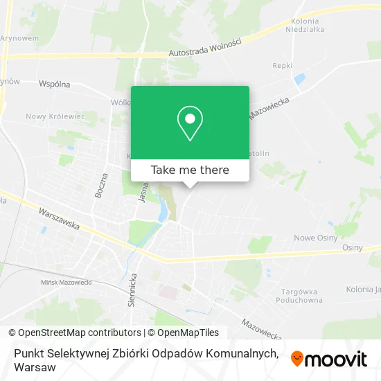 Punkt Selektywnej Zbiórki Odpadów Komunalnych map