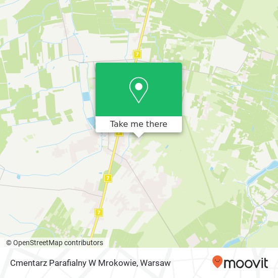 Cmentarz Parafialny W Mrokowie map