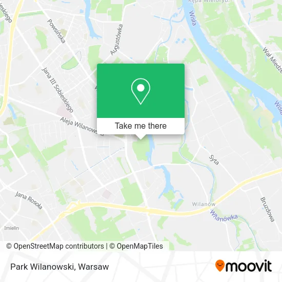 Park Wilanowski map