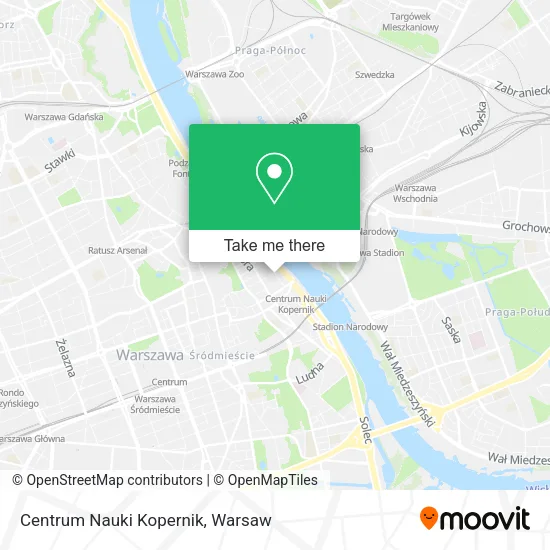 Centrum Nauki Kopernik map