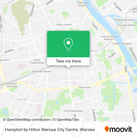 Карта Hampton by Hilton Warsaw City Centre
