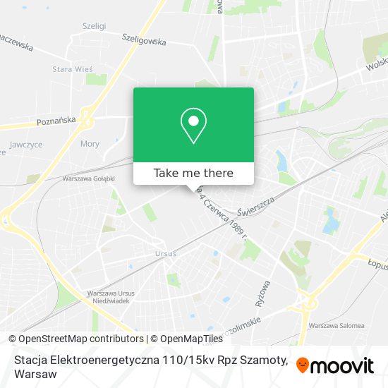 Stacja Elektroenergetyczna 110 / 15kv Rpz Szamoty map