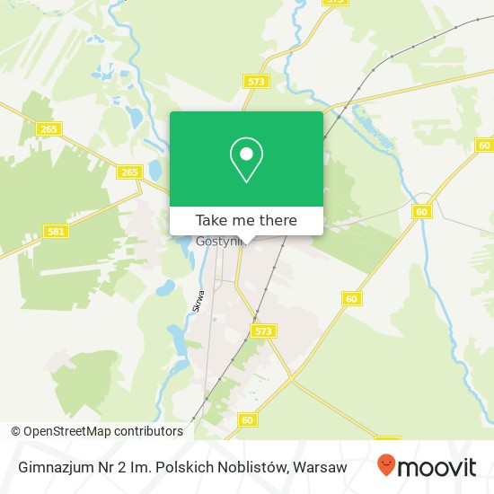 Gimnazjum Nr 2 Im. Polskich Noblistów map