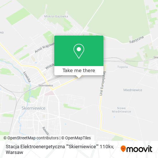 Stacja Elektroenergetyczna ""Skierniewice"" 110kv map