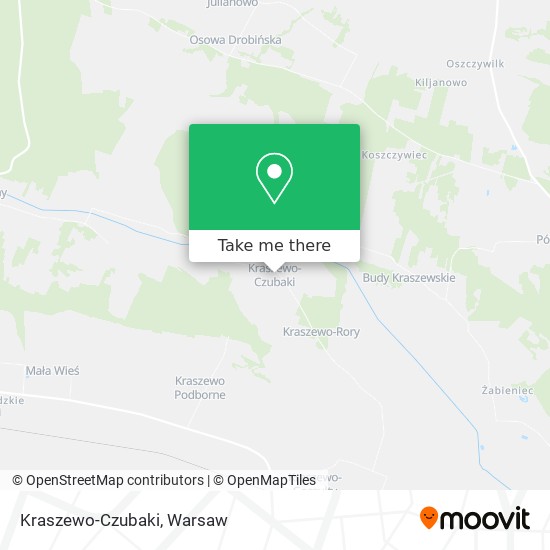 Kraszewo-Czubaki map