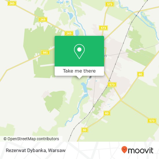 Rezerwat Dybanka map