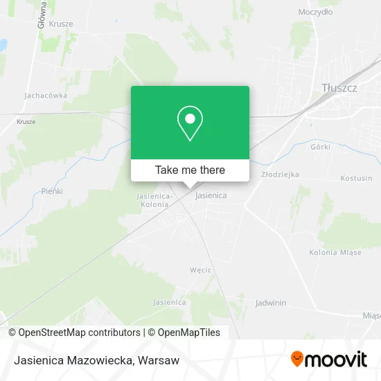 Карта Jasienica Mazowiecka