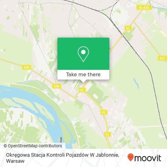 Карта Okręgowa Stacja Kontroli Pojazdów W Jabłonnie