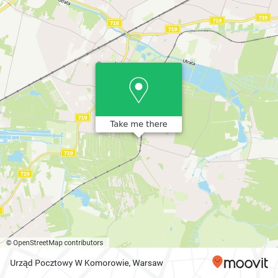 Urząd Pocztowy W Komorowie map