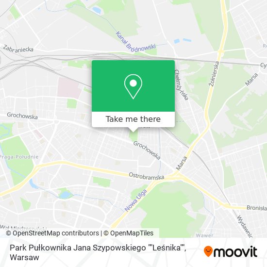 Карта Park Pułkownika Jana Szypowskiego ""Leśnika""